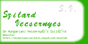 szilard vecsernyes business card